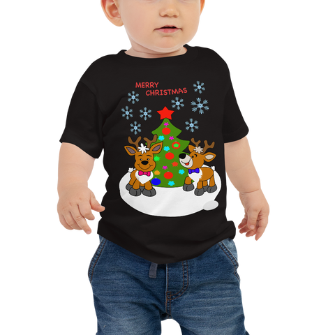 Reindeer-Christmas Baby Jersey Kurzarm T-Shirt