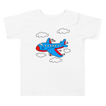 Kurzarm-T-Shirt für Kleinkind mit Flugzeug Motiv