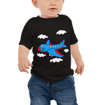 Baby Jersey Kurzarm T-Shirt mit Flugzeug Motiv