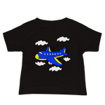 Baby Jersey Kurzarm T-Shirt mit Flugzeug Motiv