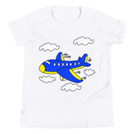 Kinder Kurzarm T-Shirt mit Flugzeug