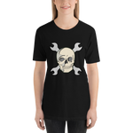 Kurzärmeliges Unisex-T-Shirt mit Totenkopf
