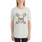 Kurzärmeliges Unisex-T-Shirt mit Totenkopf