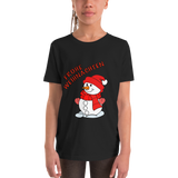 Schneemann-Frohe Weihnachten Kinder Kurzarm T-Shirt