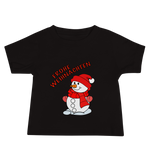 Schneemann-Frohe Weihnachten Baby Jersey Kurzarm T-Shirt